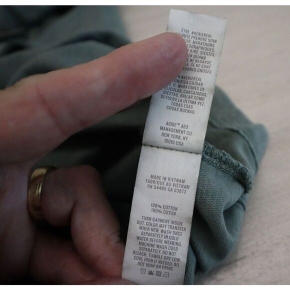 Aerie Women's Sz S Palm Green "Happy" Oversized Graphic Boyfriend S/S T-Shirt - Picture 4 of 5